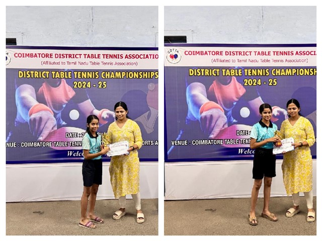 Coimbatore District Table Tennis Championship: