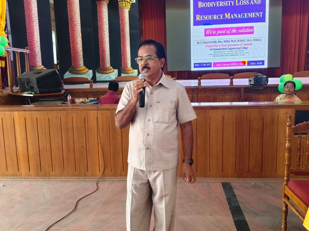 Motivational Speech on Biodiversity Loss and Resource Management : Friday ,27.06.2025 , School Auditorium