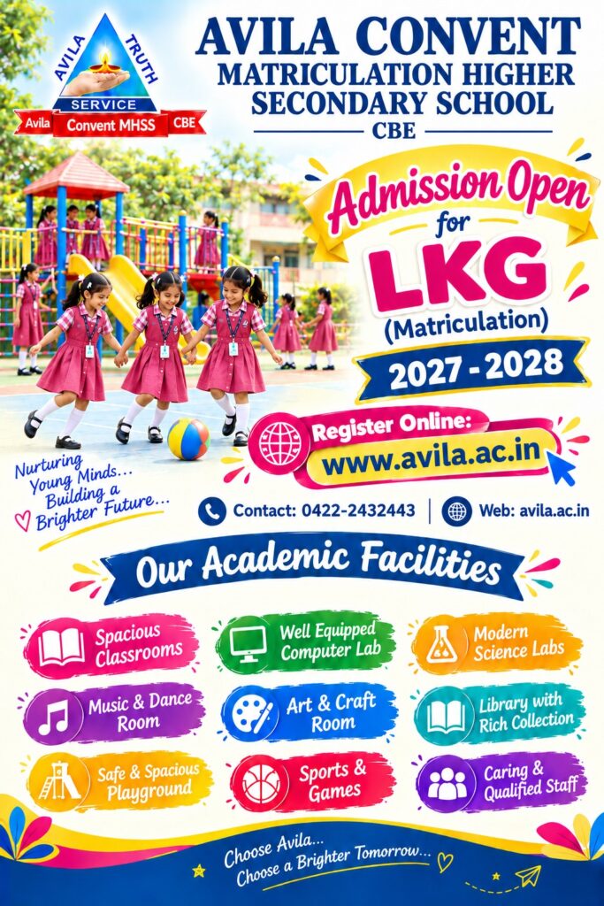 Registration for LKG (Matriculation ): 2027-2028